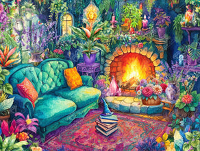 Diamond Painting Hideaway 36.6" x 27.6" (92.8cm x 69.9cm) / Square with 99 Colors including 4 ABs and 4 Fairy Dust Diamonds / 106,135