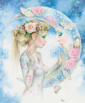 Diamond Painting Moonstruck 25.6" x 31.1" (65cm x 78.9cm) / Square with 61 Colors including 2 ABs and 1 Iridescent Diamond and 2 Fairy Dust Diamonds / 82,737